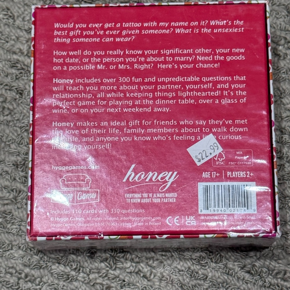 Honey Party Game - Pink & White Box - Picture 2 of 2